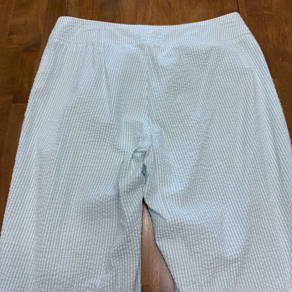 Pendleton seersucker pants womens 10 striped preppy beach coastal cruise‎ resort